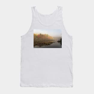 Fall colours over a lake in the early morning Tank Top